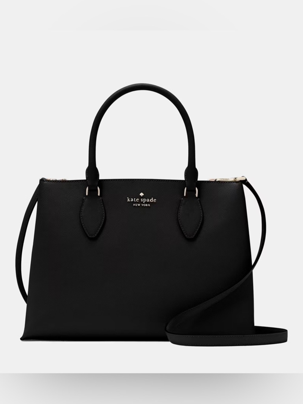 New KATE SPADE Rae Medium Satchel Crossbody Bag - Black